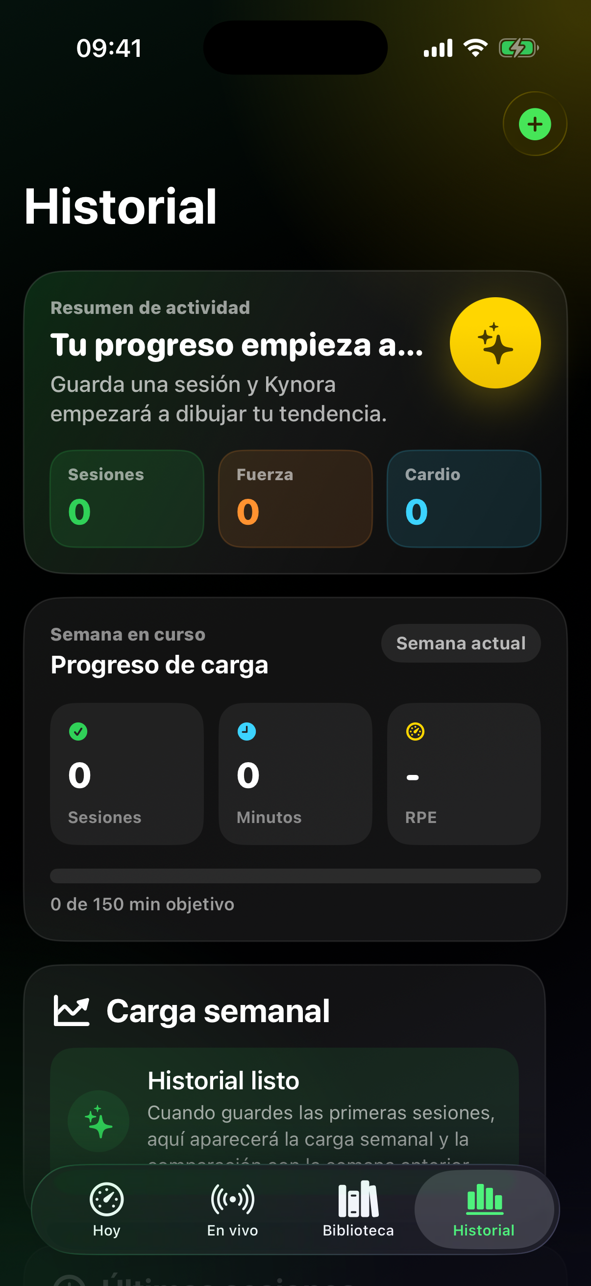Historial — progreso y tendencias